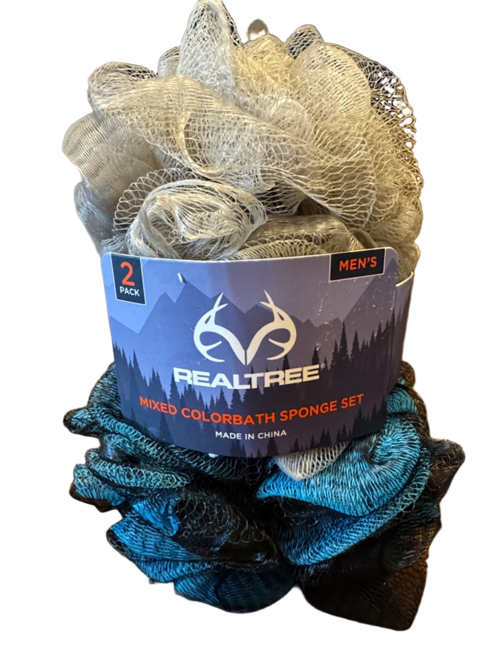 Set of Two Realtree XL Heavy Duty Loofah Set NWT